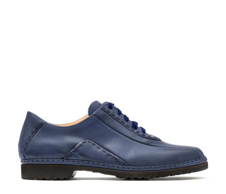 PAKERSON BOLGHERI DERBY IN BLUE NAVY LEATHER