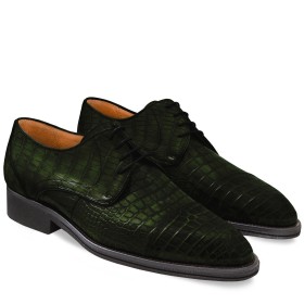 DERBY FIRENZE ALLIGATORE VERDE TARTARUGA