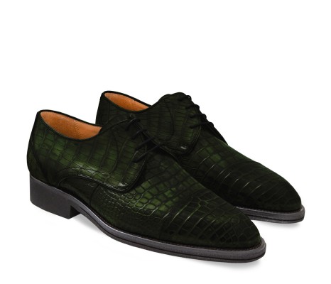 DERBY FIRENZE ALLIGATORE VERDE TARTARUGA