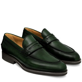 MOCASSINO LUCCA PELLE VERDE TARTARUGA PAKERSON