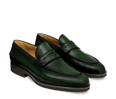 MOCASSINO LUCCA PELLE VERDE TARTARUGA PAKERSON