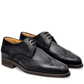 MEN'S PISA DERBY SHOES IN STONE GREY LEATHER