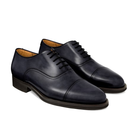 MEN'S VINCI OXFORD SHOES IN STONE GREY LEATHER