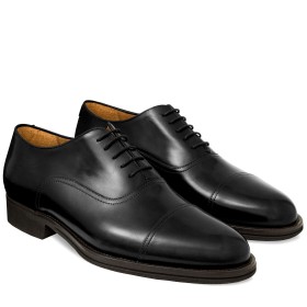 PAKERSON MEN'S VINCI OXFORD SHOES IN STONE GREY LEATHER