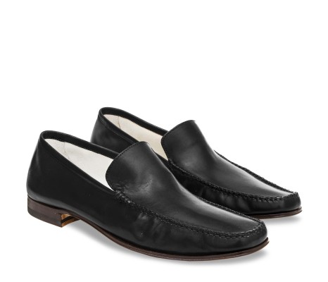 PAKERSON CERRETO MOCCASIN IN BLACK LEATHER