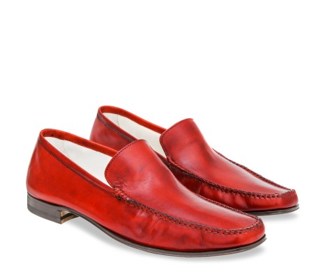 MOCASSINI CERRETO PELLE ROSSA PAKERSON