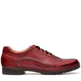 SCARPE DERBY PIENZA PAKERSON IN PELLE ROSSO BORDEAUX