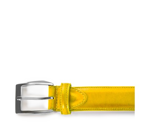 CALCI BUCKLE IN YELLOW LEATHER