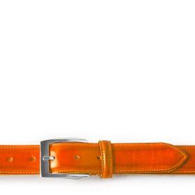 CINTURA CALCI IN PELLE ARANCIO