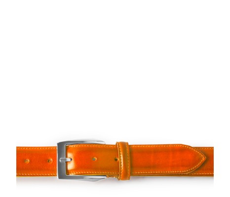 CINTURA CALCI IN PELLE ARANCIO