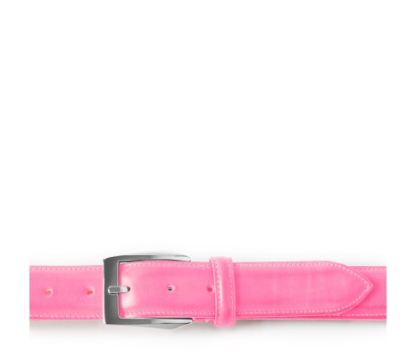CINTURA CALCI IN PELLE ROSA