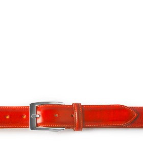 CINTURA CALCI IN PELLE ROSSA