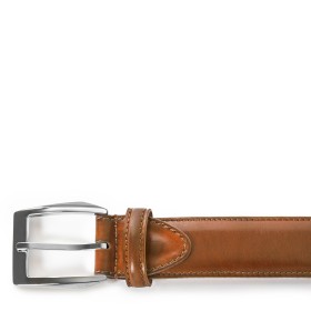 CINTURA CALCI IN PELLE MARRONE TAN