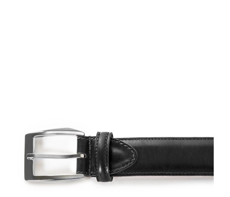 CINTURA CALCI IN PELLE NERA