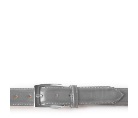 CINTURA CALCI IN PELLE GRIGIO SMOG