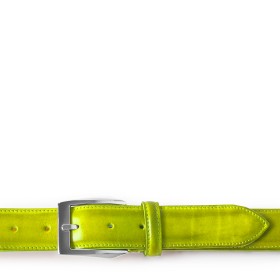 CINTURA CALCI IN PELLE VERDE PISTACCHIO