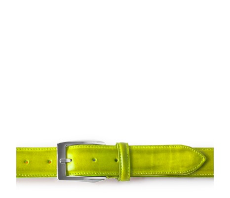 CINTURA CALCI IN PELLE VERDE PISTACCHIO