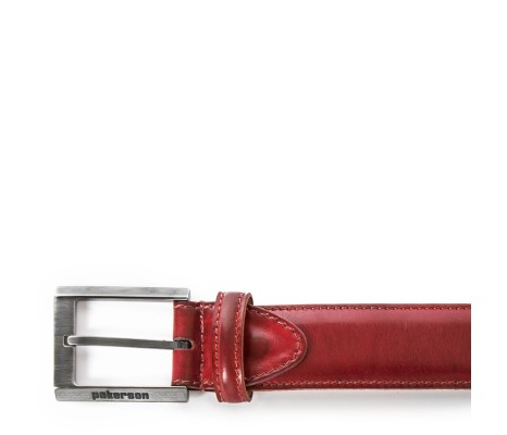 CINTURA VOLTERRA IN PELLE ROSSO BORDEAUX