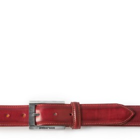 CINTURA VOLTERRA IN PELLE ROSSO BORDEAUX