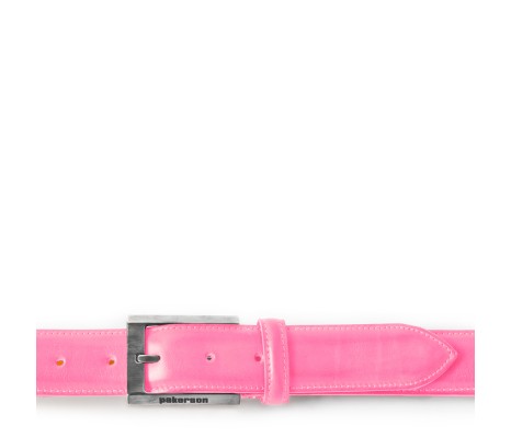 CINTURA VOLTERRA IN PELLE ROSA