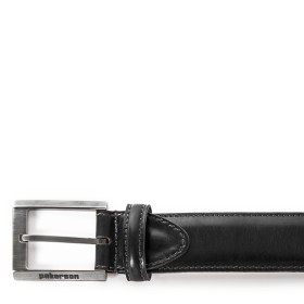 VOLTERRA BUCKLE BELT IN BLACK LEATHER
