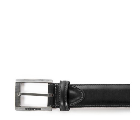 VOLTERRA BUCKLE BELT IN BLACK LEATHER