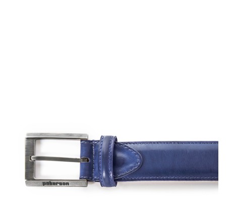 CINTURA VOLTERRA IN PELLE BLU NAVY