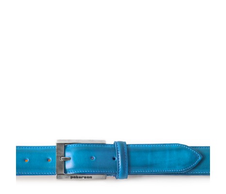 CINTURA VOLTERRA IN PELLE AZZURRA