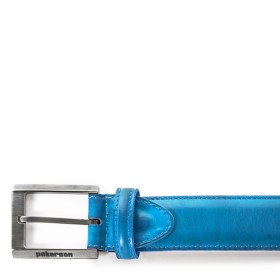 CINTURA VOLTERRA IN PELLE AZZURRA