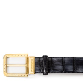 RIPA BUCKLE BELT IN STONE GREY ALLIGATOR