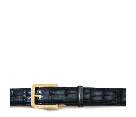 RIPA BUCKLE BELT IN ISLAND BLUE ALLIGATOR