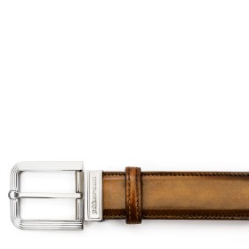 CINTURA FIESOLE IN PELLE MARRONE TIMBER