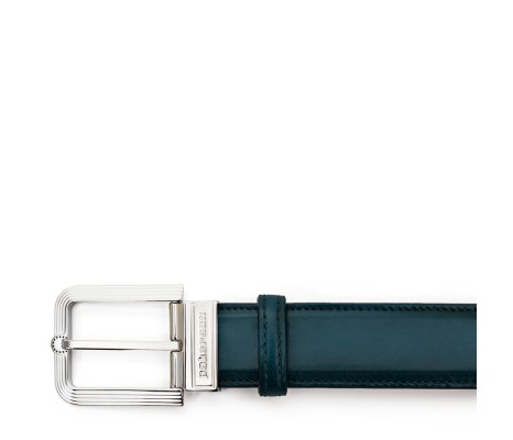 FIESOLE BUCKLE BELT IN ISLAND BLUE LEATHER