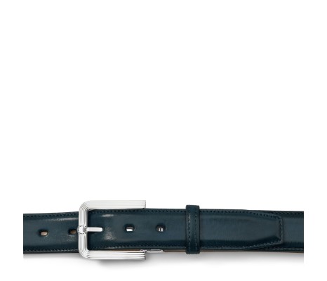 FIESOLE BUCKLE BELT IN ISLAND BLUE LEATHER