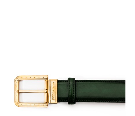 CINTURA RIPA IN PELLE VERDE TARTARUGA