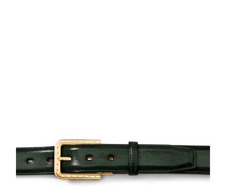 CINTURA RIPA IN PELLE VERDE TARTARUGA