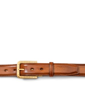 CINTURA RIPA IN PELLE MARRONE WOOD