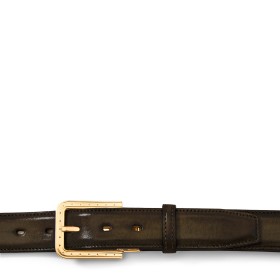 RIPA BUCKLE LEATHER IN COFFEE BROWN LEATHER