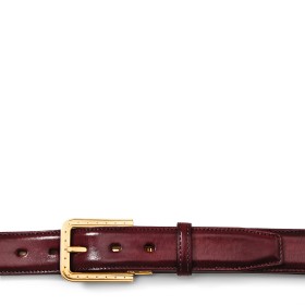 CINTURA FIBBIA RIPA IN PELLE BORDEAUX VINO
