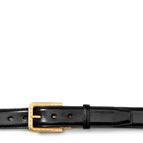 CINTURA RIPA IN PELLE NERA