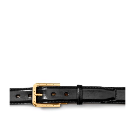CINTURA RIPA IN PELLE NERA