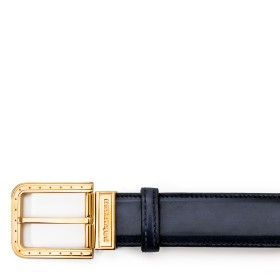 RIPA BUCKLE BELT IN STONE GREY LEATHER