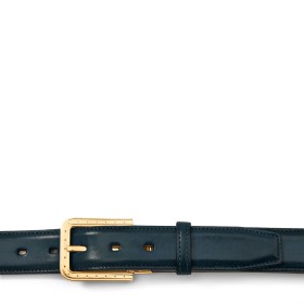 CINTURA RIPA IN PELLE BLU
