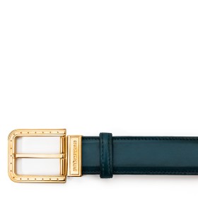 CINTURA RIPA IN PELLE BLU