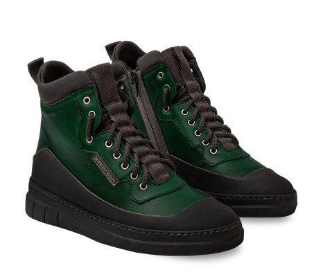 PAKERSON APUANE LOW BOOT FOR WOMEN IN DEEP GREEN LEATHER