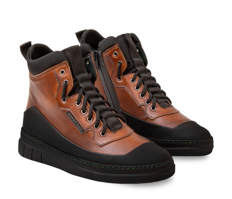 PAKERSON APUANE LOW BOOT FOR WOMEN IN TAN BROWN LEATHER
