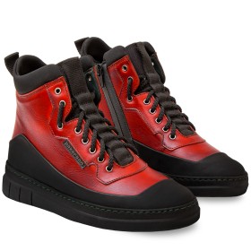 PAKERSON APUANE LOW BOOT FOR WOMEN IN RED LEATHER