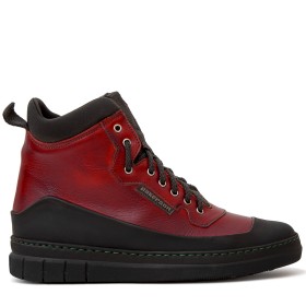PAKERSON APUANE LOW BOOT FOR WOMEN IN BURGUNDY RED LEATHER