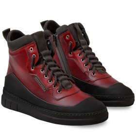 STIVALETTO APUANE DONNA IN PELLE ROSSO BORDEAUX PAKERSON