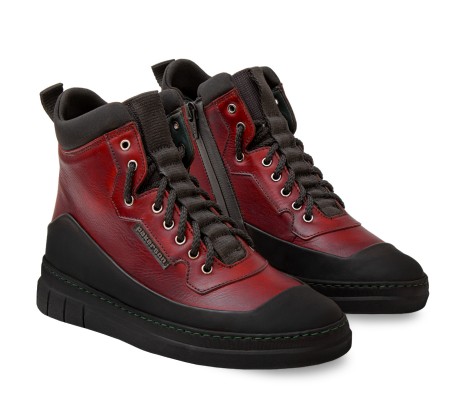 STIVALETTO APUANE DONNA IN PELLE ROSSO BORDEAUX PAKERSON